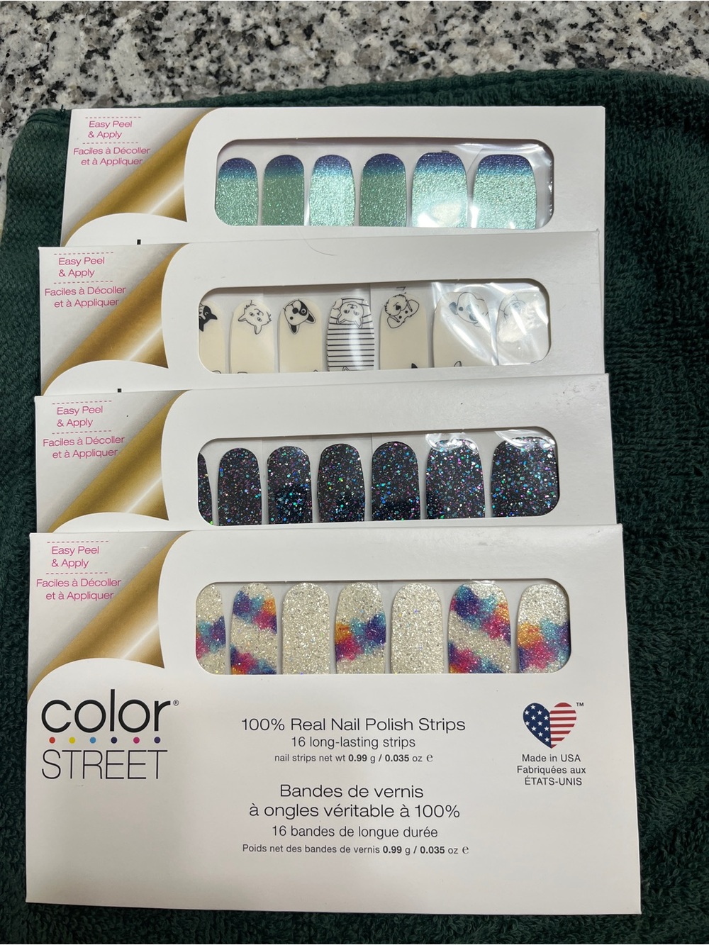 Color Street 100% Real Nail Polish Strips - 4 pack